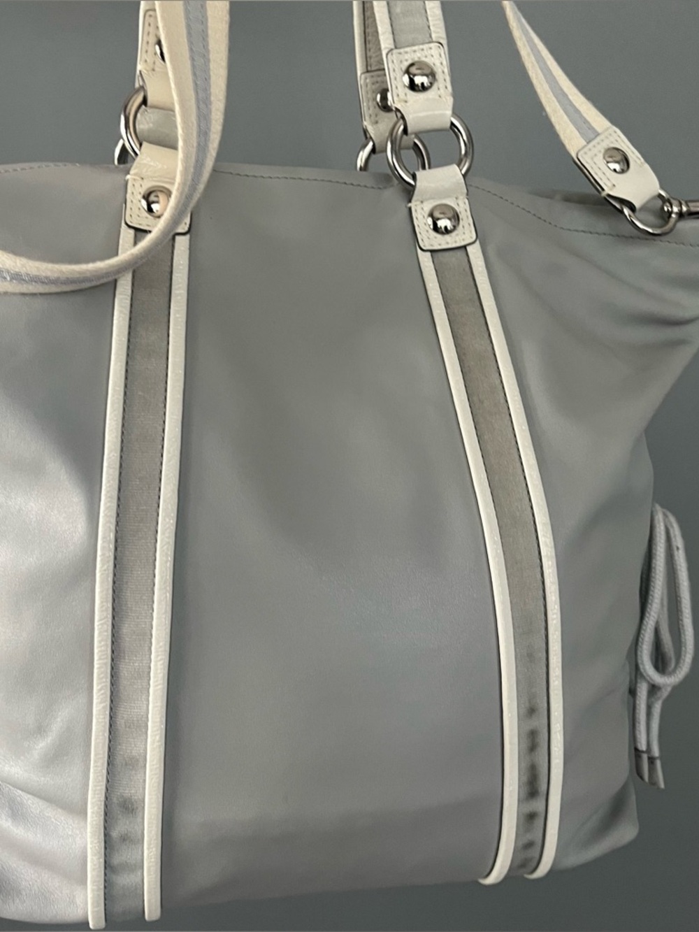 Coach Poppy with White Trim and Silver Hardware - Picture 8 of 15